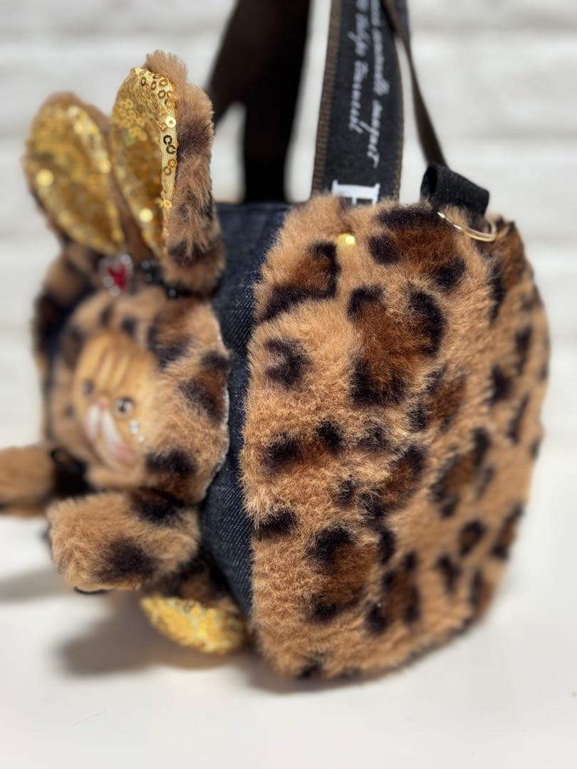 ゆ*ら様 コヤンイサムチョン　ハンドメイド　ファーミニバッグ　ヒョウ柄　うさちゃ