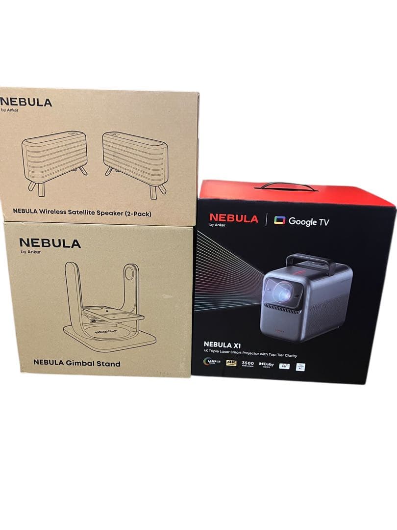 NEBULA X1 プロジェクター サテライトスピーカー スタンド付