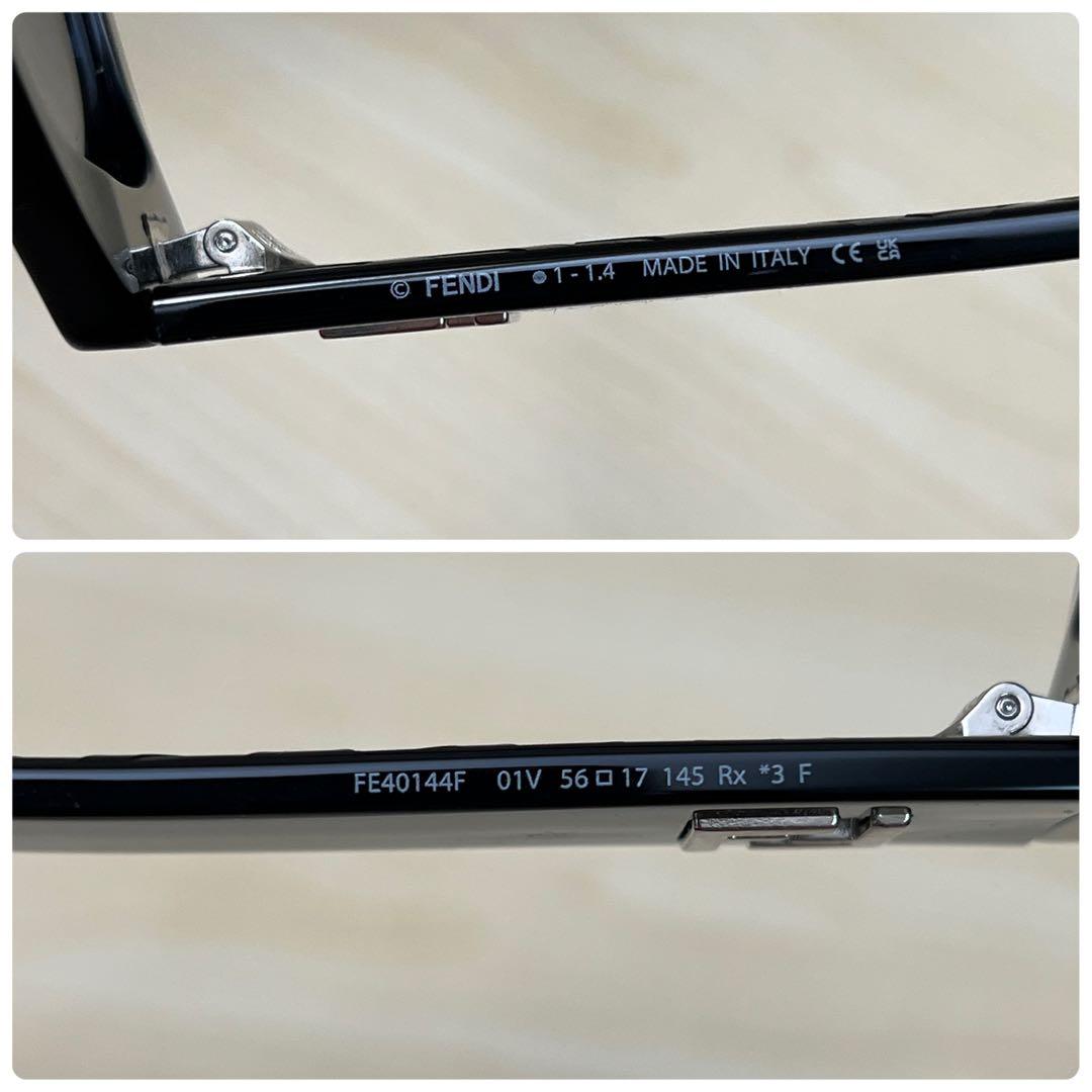 FENDI フェンディ サングラス スクエアフレーム ブラック ケース クロス付
