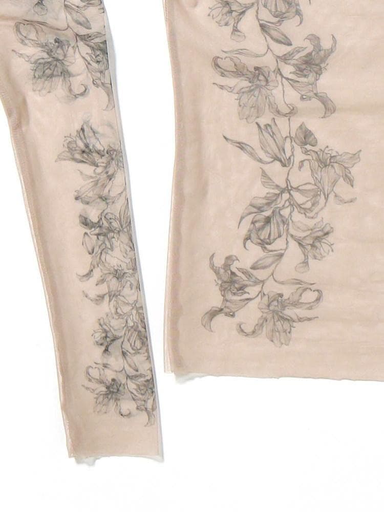 新品 MELT THE LADY Lily tattoo tops black