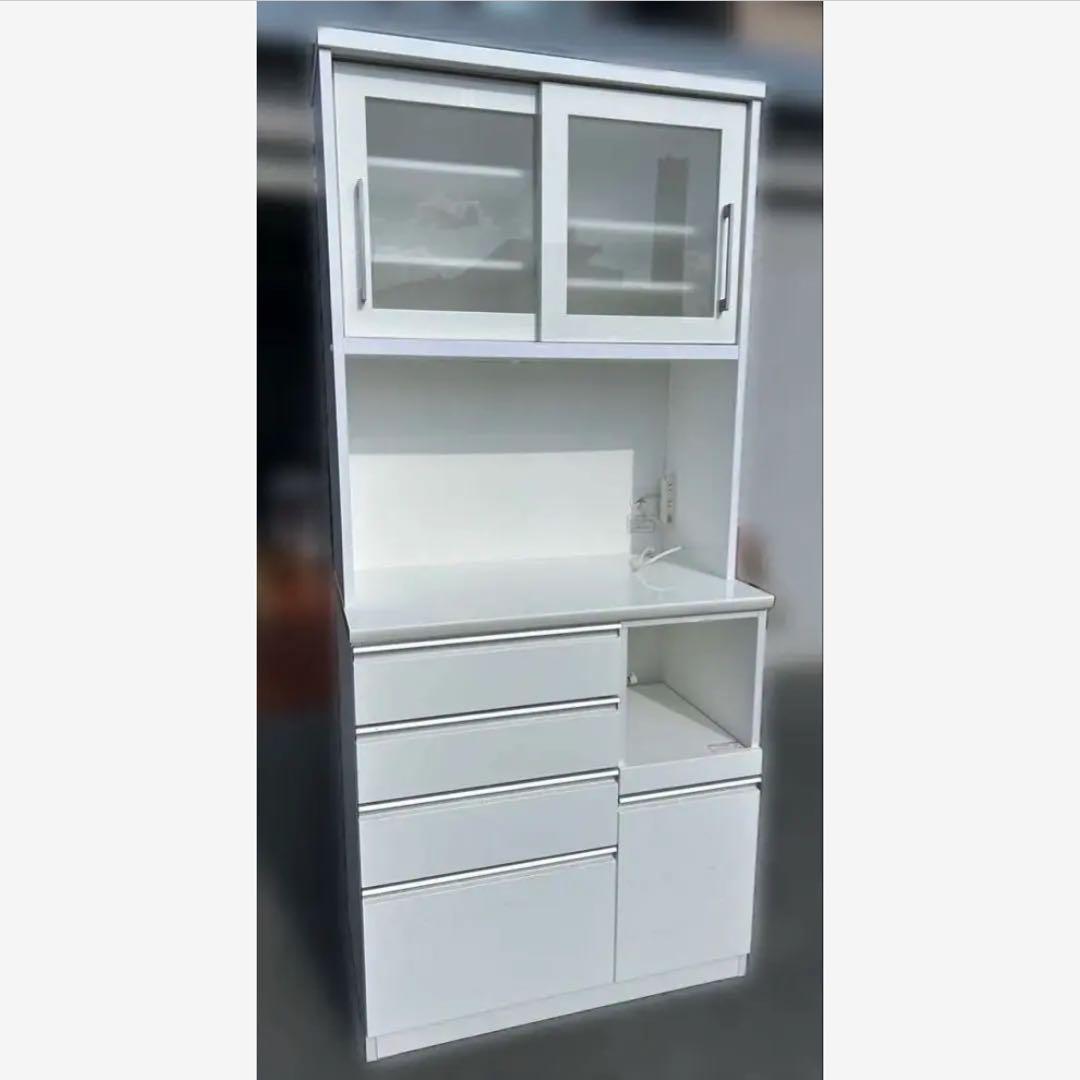 【送料込み】キッチンボード　レジューム　90TG-S WH　食器棚　ニトリ