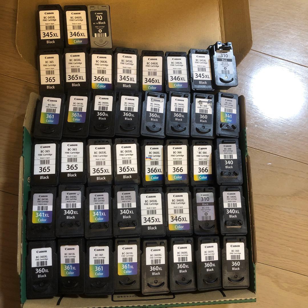 純正使用済みCanonインクカートリッジセット 43個