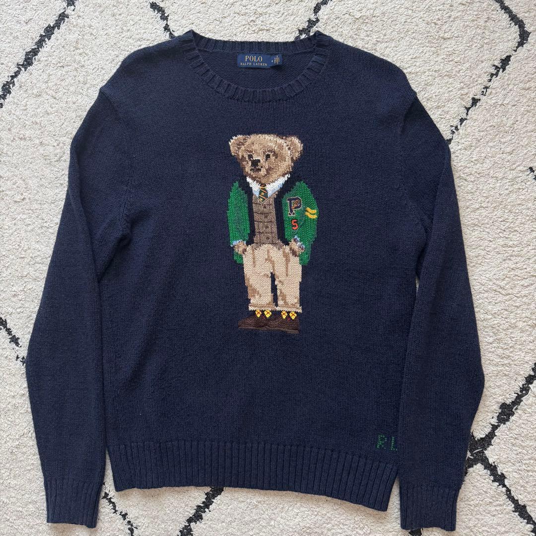 現行　ポロラルフローレン　ニット　ポロベア　コットンリネン　Mサイズ