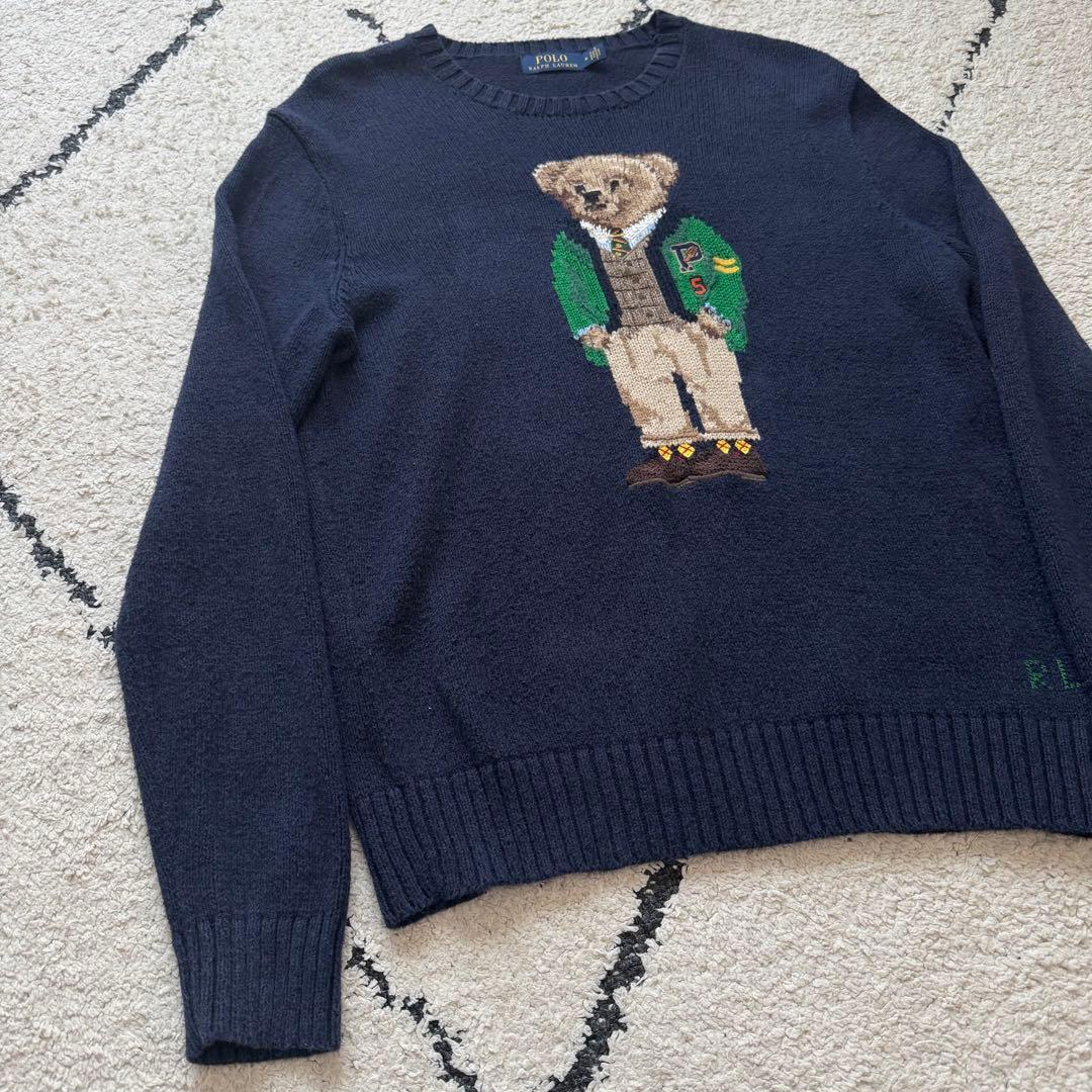 現行　ポロラルフローレン　ニット　ポロベア　コットンリネン　Mサイズ