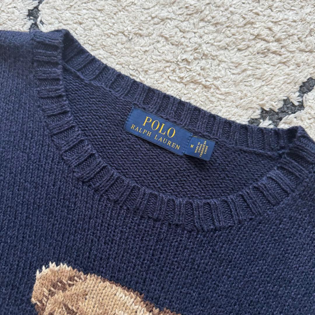 現行　ポロラルフローレン　ニット　ポロベア　コットンリネン　Mサイズ