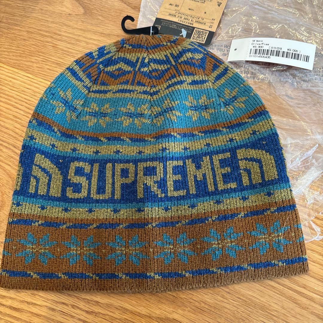 新品タグ付　シュプリーム×ノースフェイス　ビーニー