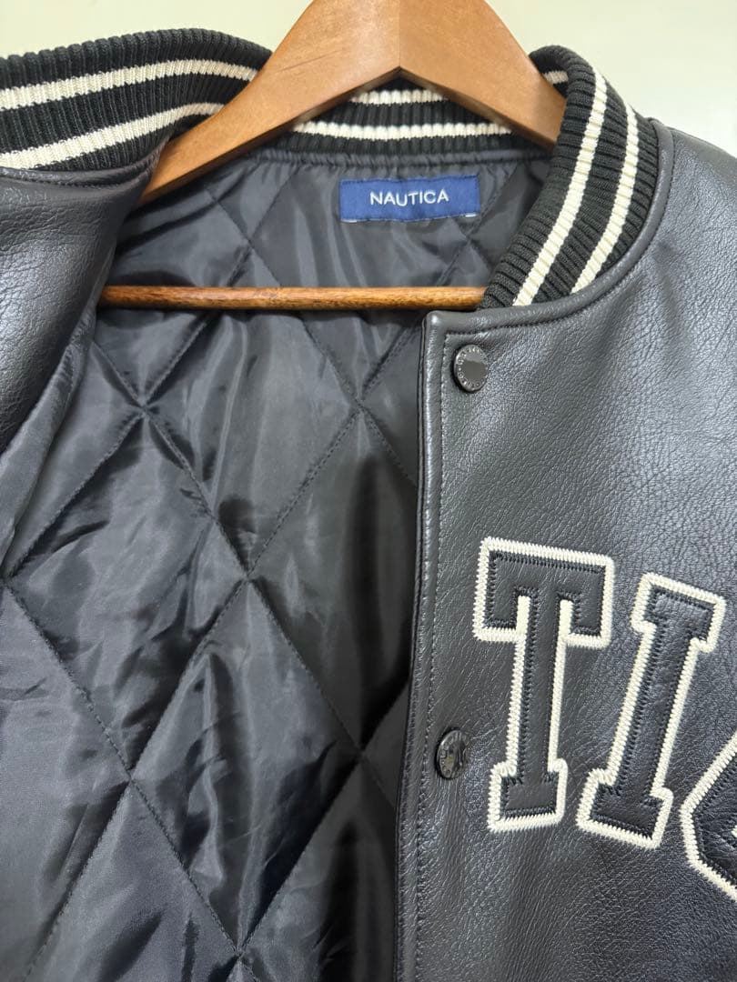 【NAUTICA】オールレザー スタジャン Lサイズ