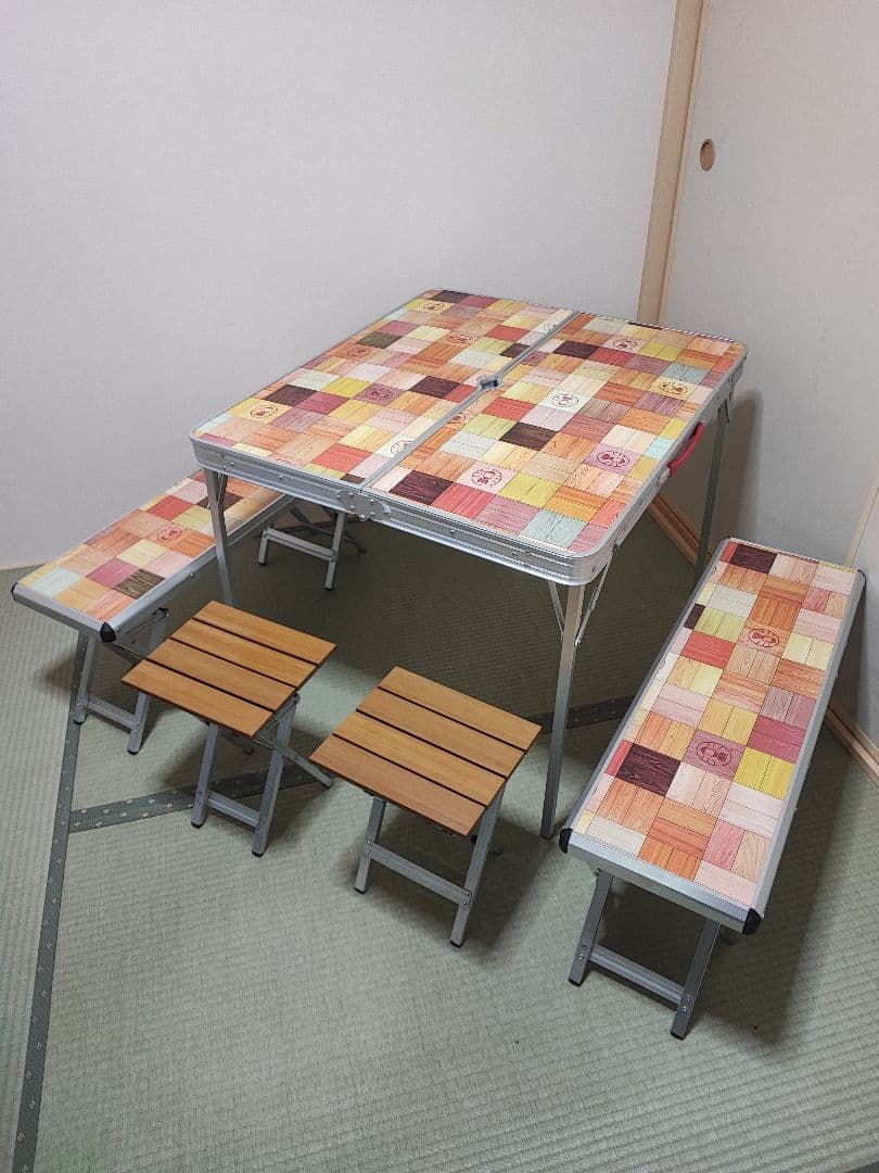 ※値下げ　コールマン テーブル ナチュラルモザイクファミリーリビングセットプラス