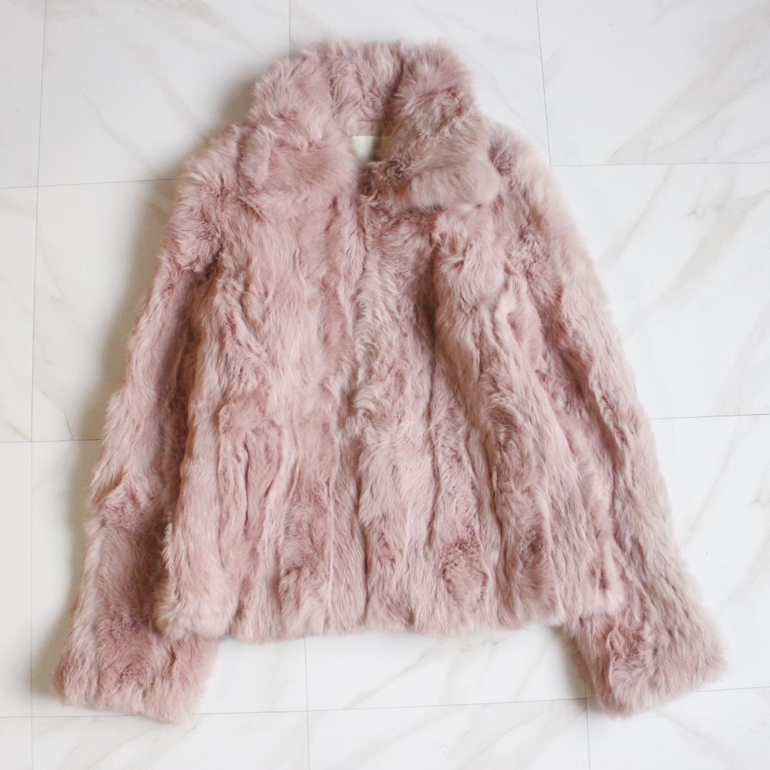 PINK HOUSE ラビットファージャケット Mサイズ ピンク 毛皮