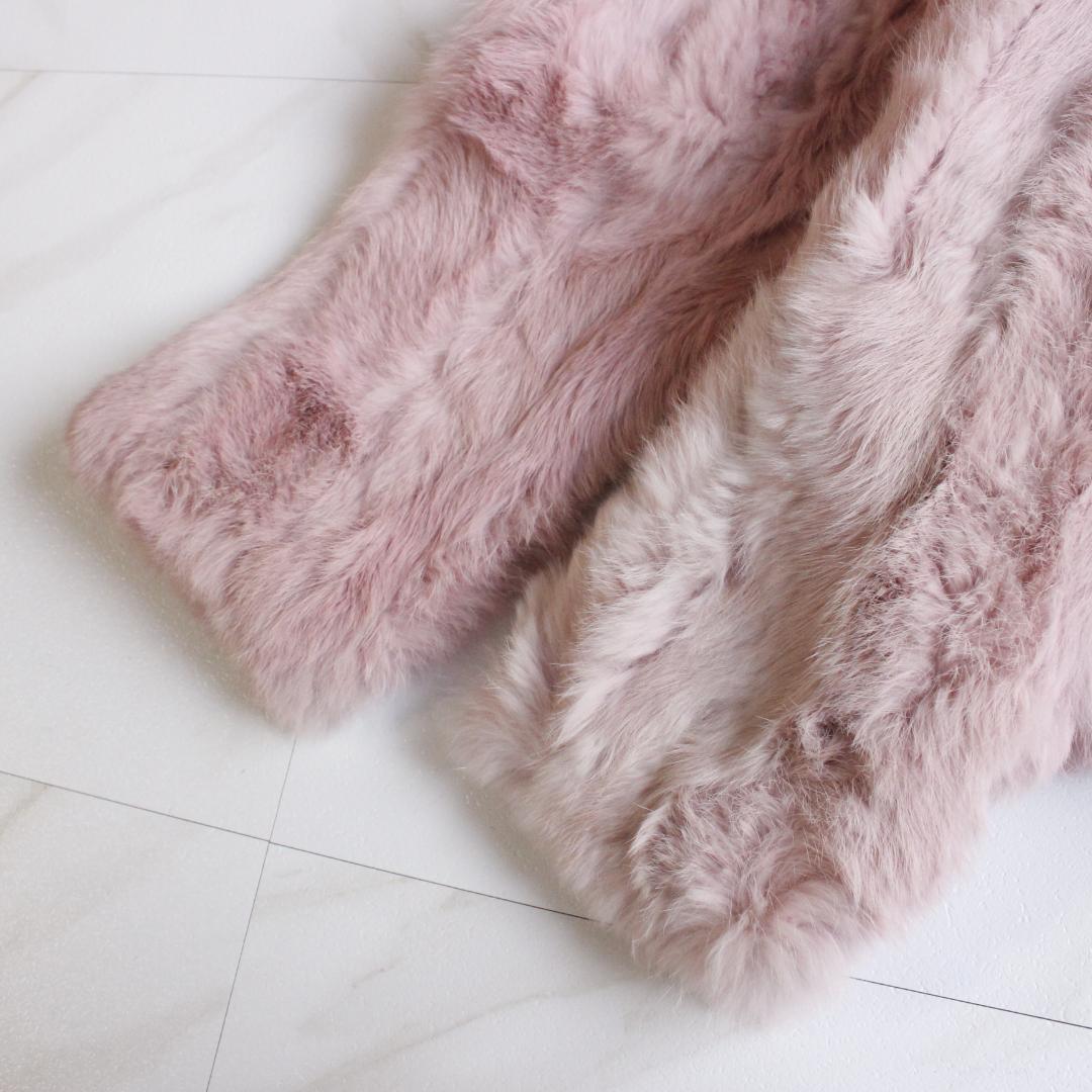 PINK HOUSE ラビットファージャケット Mサイズ ピンク 毛皮