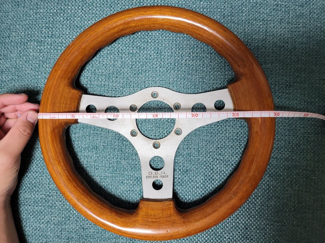 オバ 30パイ 丸穴 ウッド ステアリング ハンドル