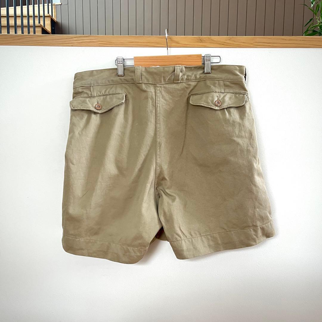 【美品】ベージュ 前タック ショートパンツ サイズ6