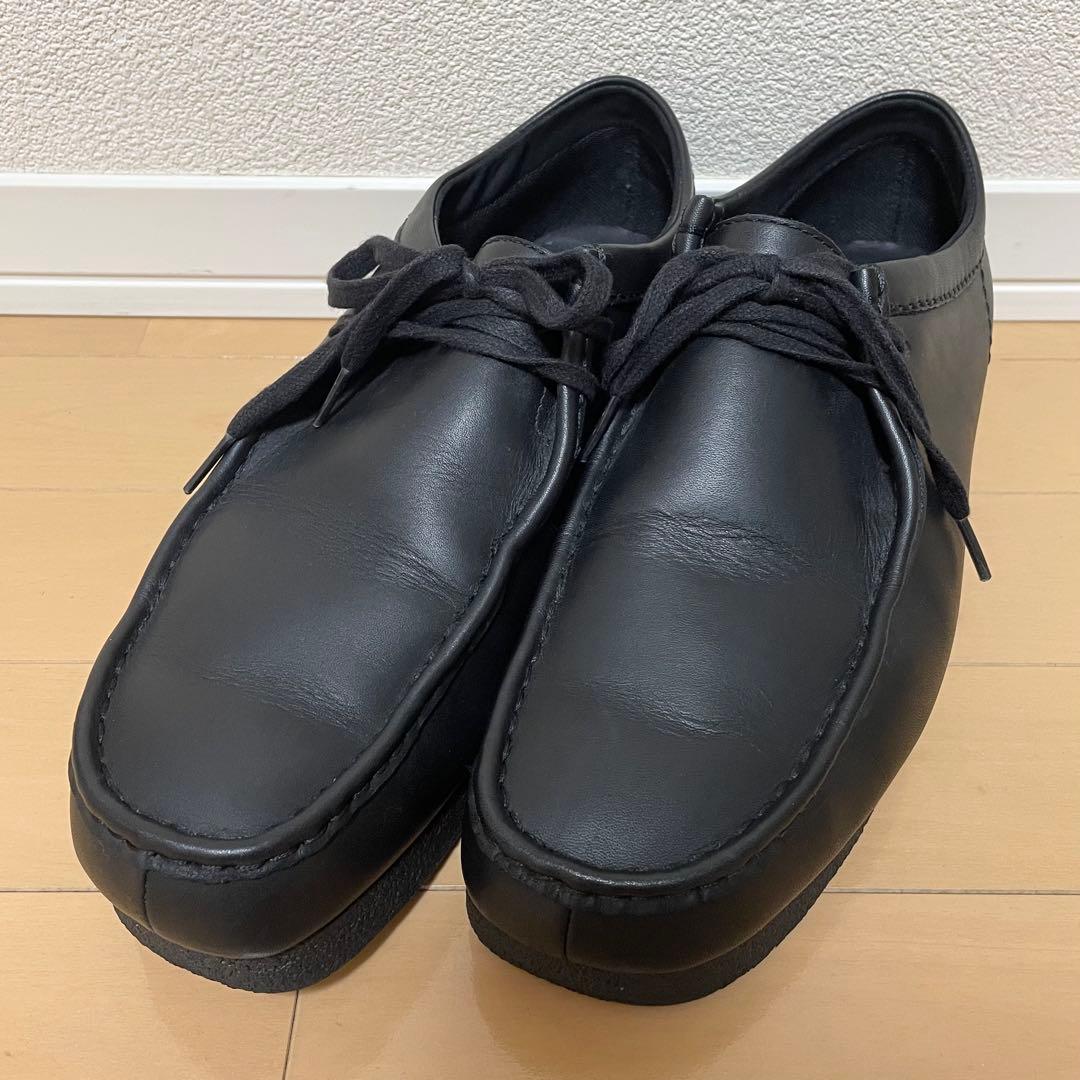 【未使用に近い】クラークス ワラビー EVO WP エヴォ レザー ブラック 黒