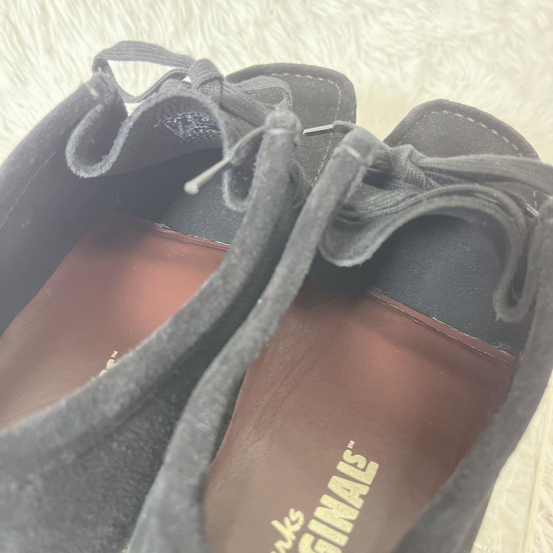 極美品 クラークスオリジナルズ ワラビー モカシンシューズ 黒 26cm