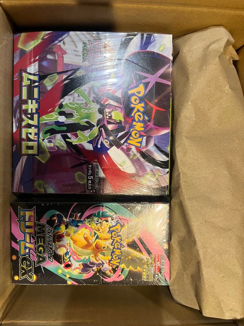 未開封ポケモンカード ムニキスゼロ&MEGAドリームEX シュリンク、納品書付