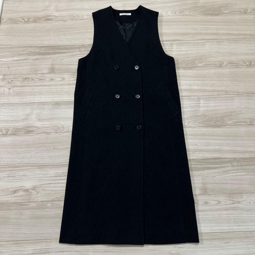 ビューティ＆ユース ヘリンボーン ジャンパースカート＆ジレ ブラック　S