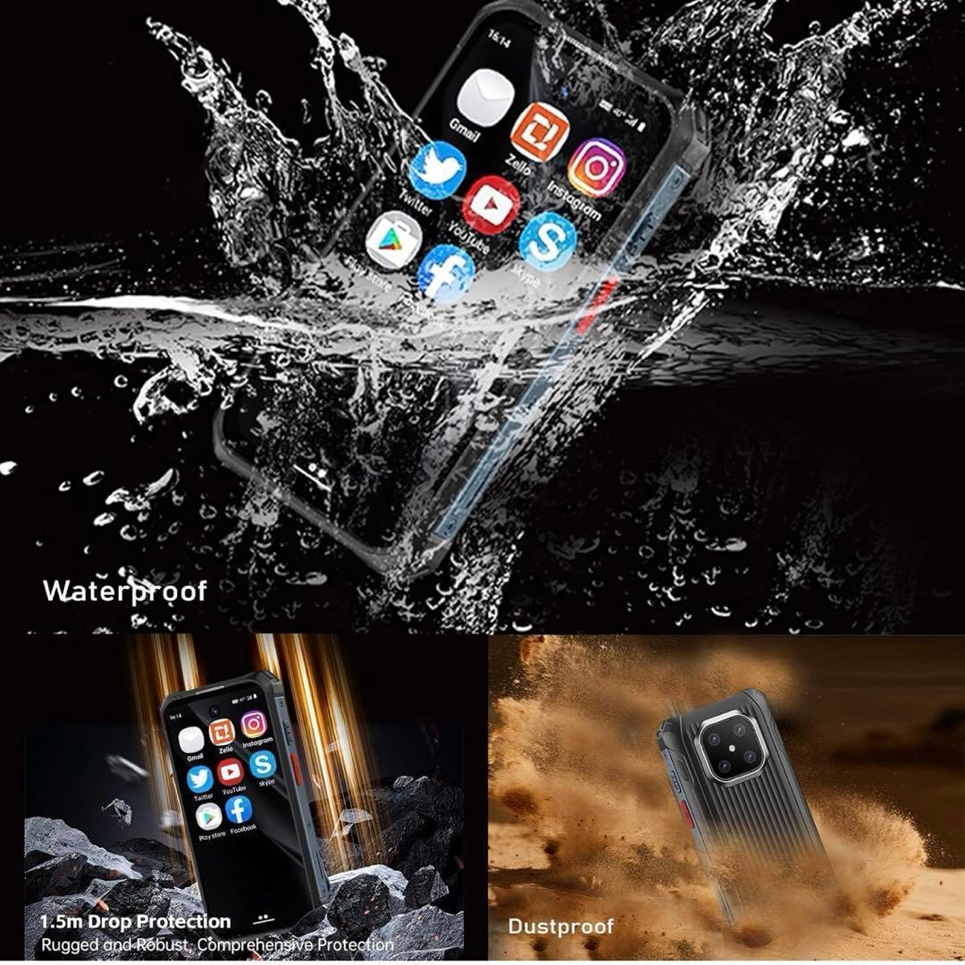 ミニスマートフォン3.88インチ4gフルスクリーンandroid 12 防水