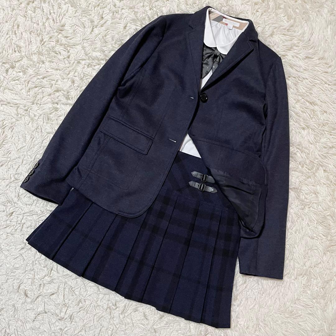 【花】バーバリーチルドレン フォーマル スカート チェック プリーツ