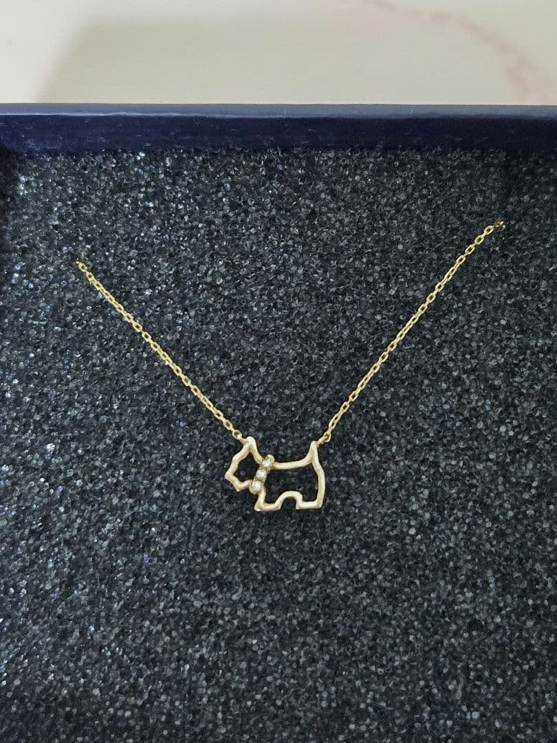 美品✨AGATHA K10 ゴールド テリア　ダイヤモンドネックレス