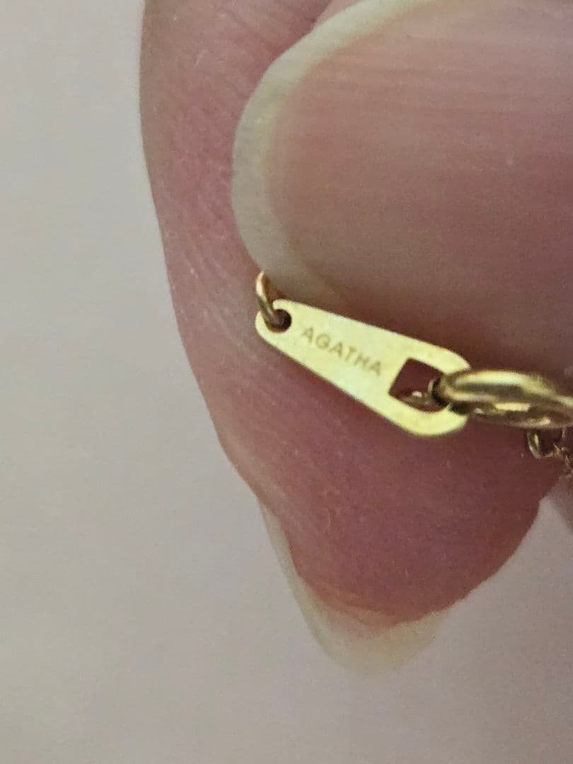 美品✨AGATHA K10 ゴールド テリア　ダイヤモンドネックレス