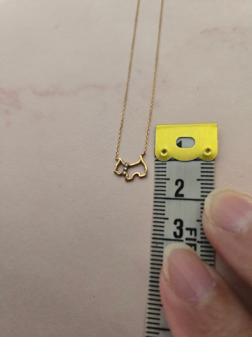 美品✨AGATHA K10 ゴールド テリア　ダイヤモンドネックレス