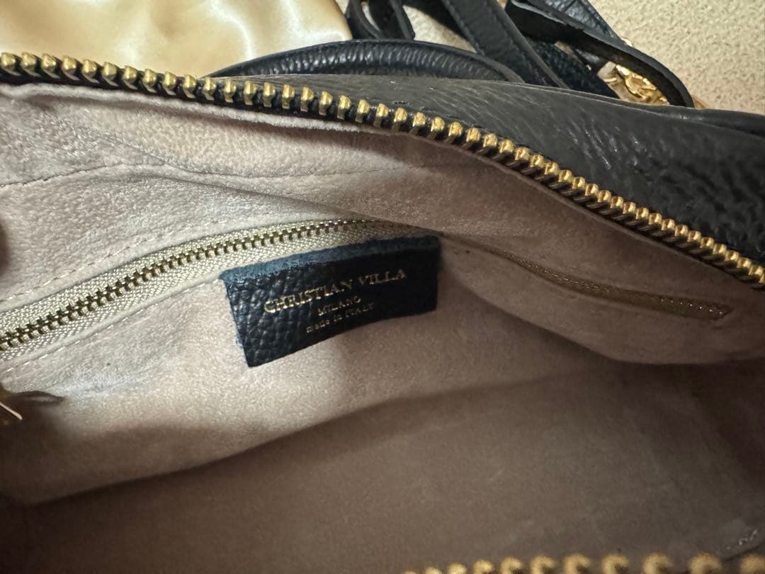CHRISTIAN VILLA ブラックハンドバッグ