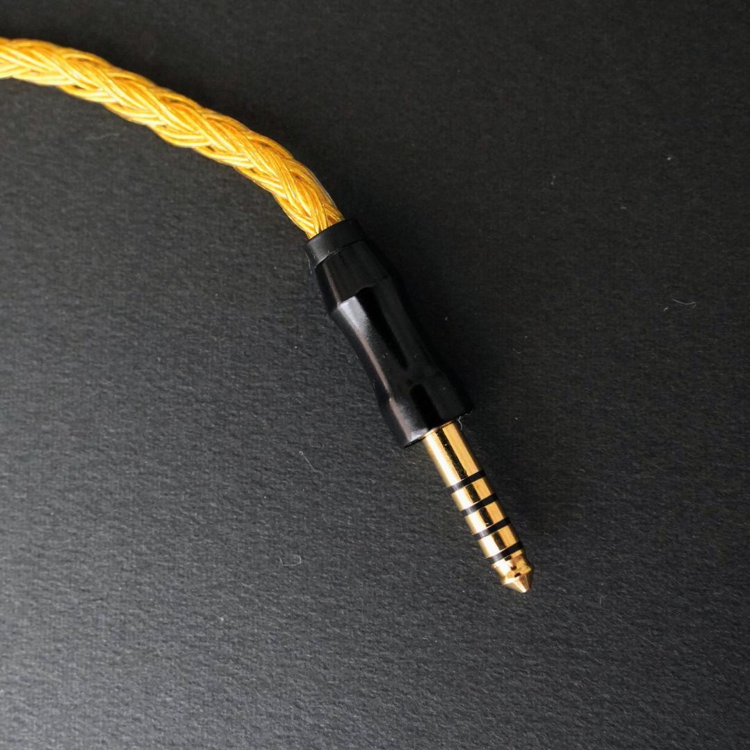 超希少!16芯 金メッキリケーブル mmcx/4.4mm バランス（ブラック）