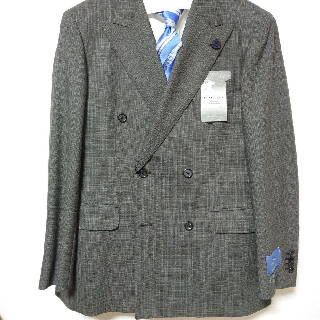 新品　ヒルトン　イタリア　戸賀モデル　ダブル　スーツ　AB5　HILTON