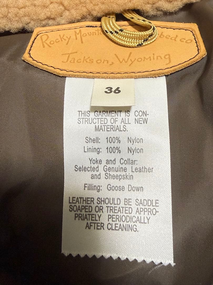 ロッキーマウンテンフェザーベッド ダウンベスト 36