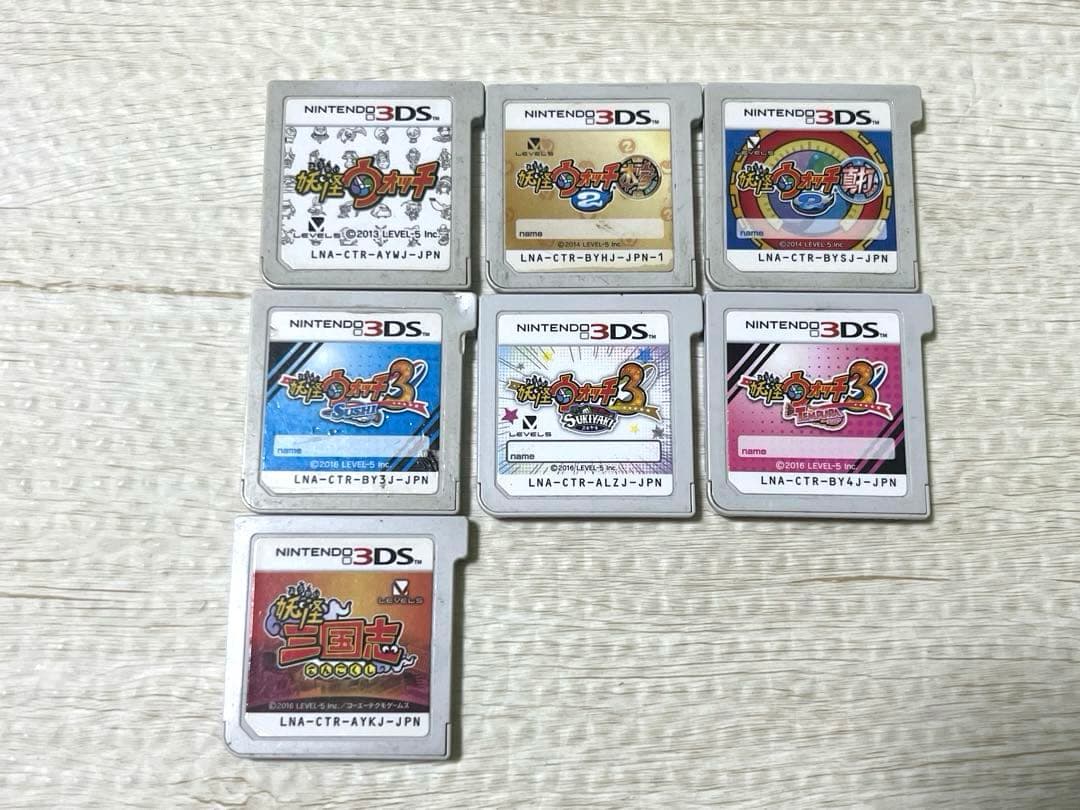 妖怪ウォッチ 3DSソフト 7本セット スキヤキ 真打 テンプラ スシ