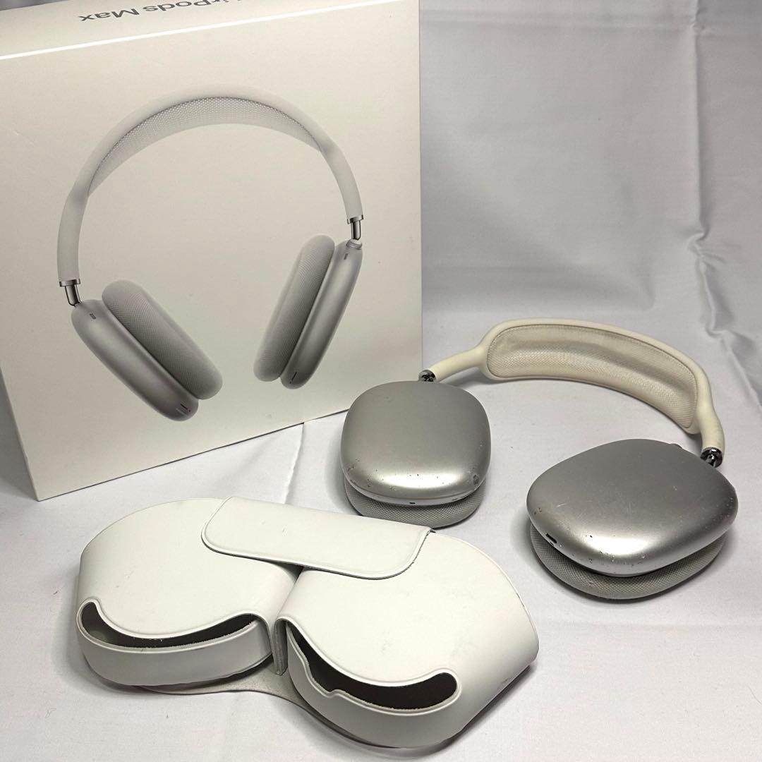 airpods max☆ホワイト☆シルバー☆箱付き☆ヘッドホン☆A2096