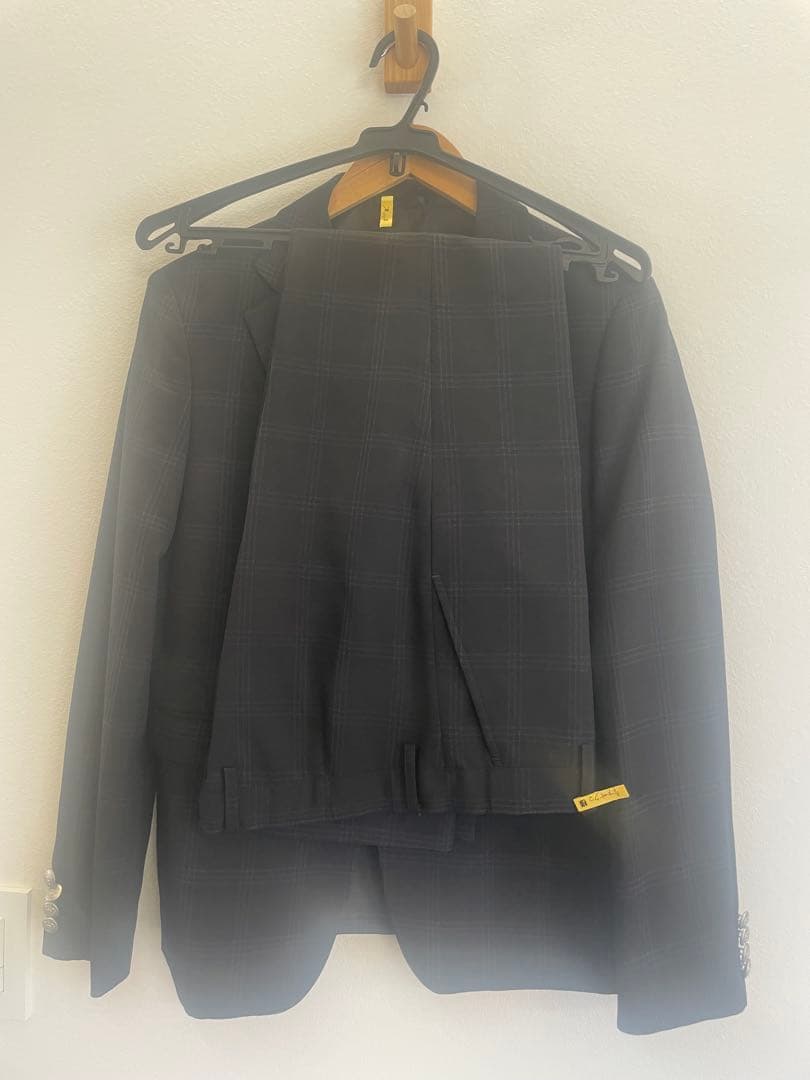 卒業式 スーツ 男の子チェック柄 フォーマルスーツ 160㎝A