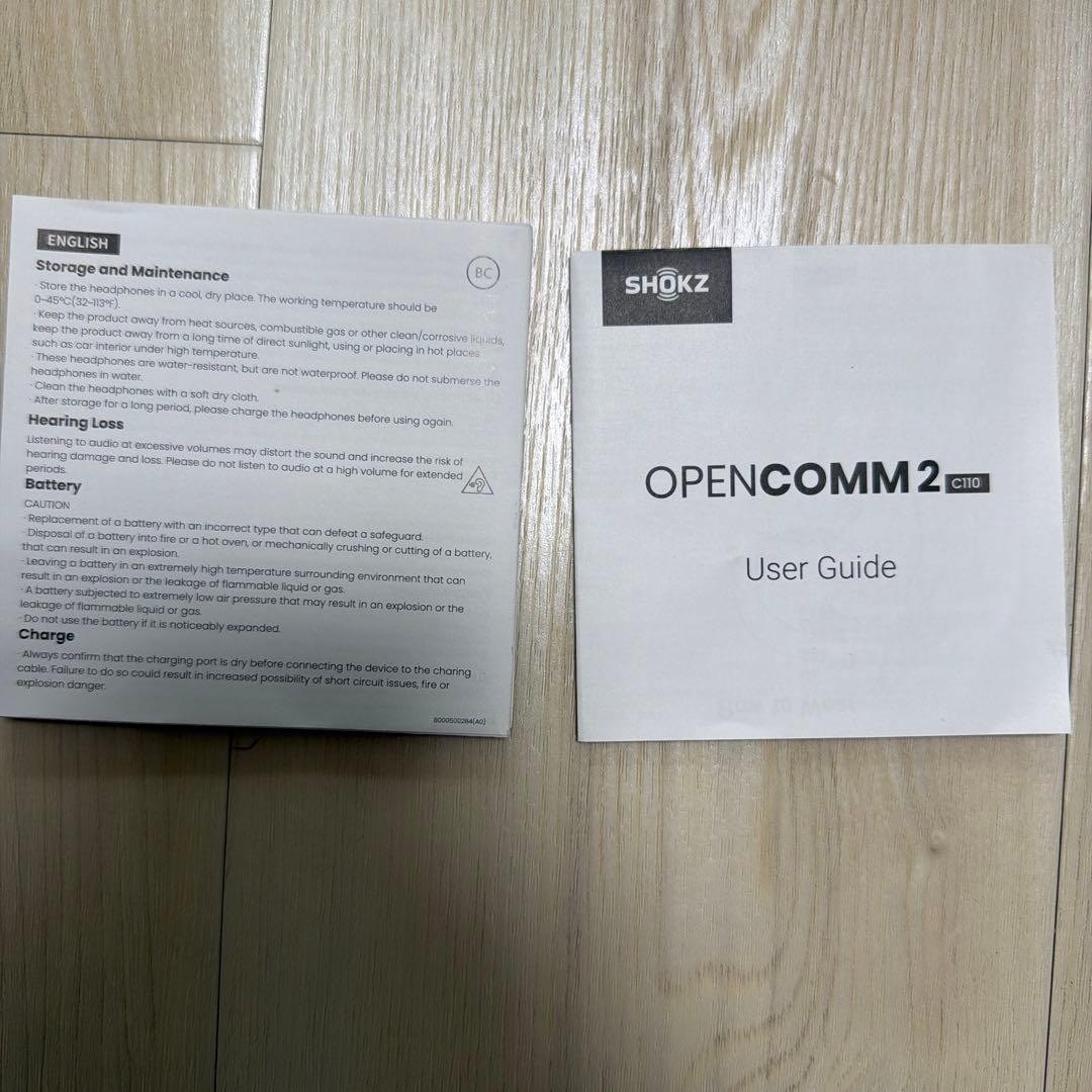 SHOKZ OPENCOMM 2ヘッドセット　ブラック