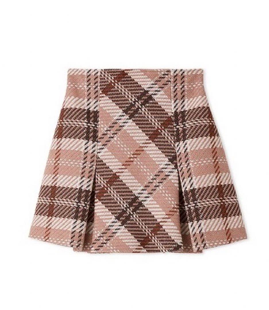 SNIDEL ロービングチェックミニスカート　ピンク　0サイズ