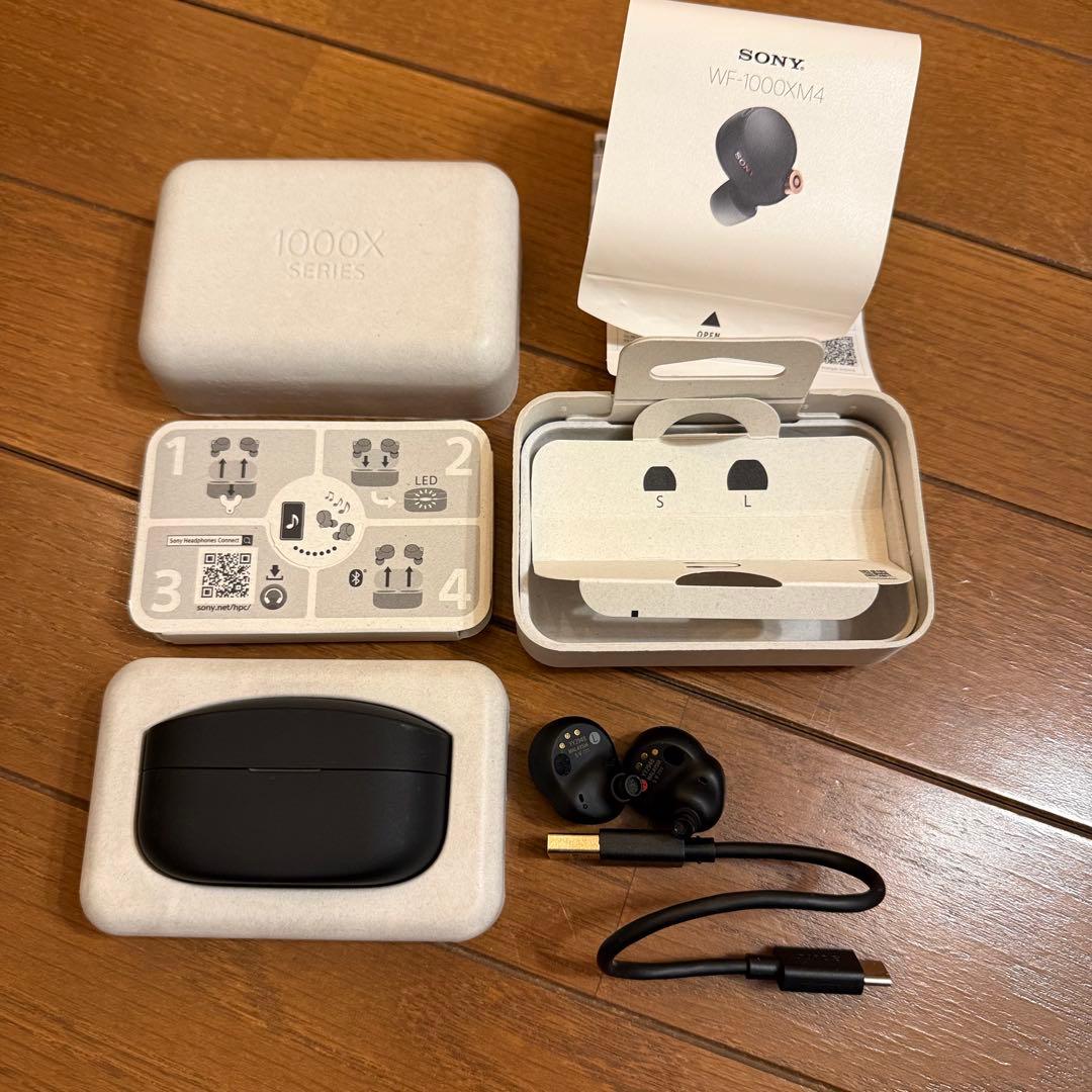 SONY WF-1000XM4 本体＋箱付属品完備 ケース付　電池交換済み