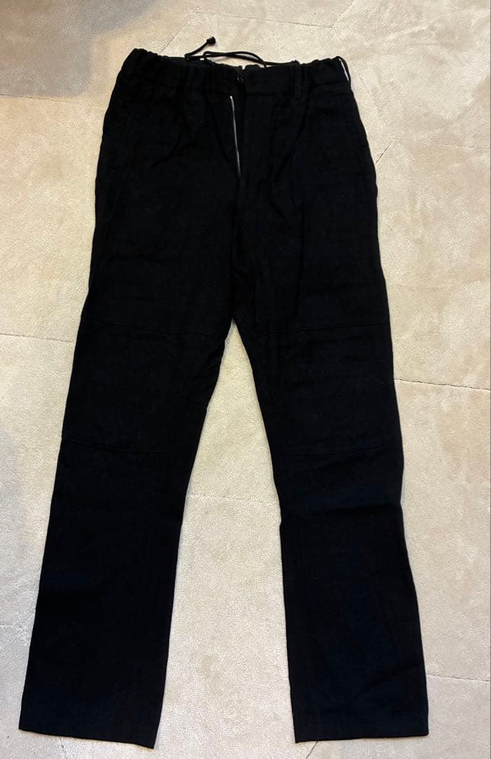 山内 リネン ブラック パンツ