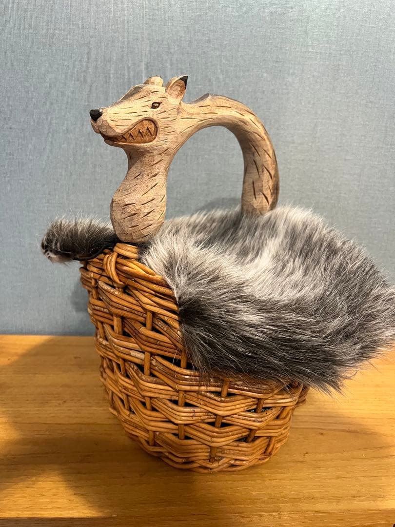 KIYATA オオカミかごバッグファー付き