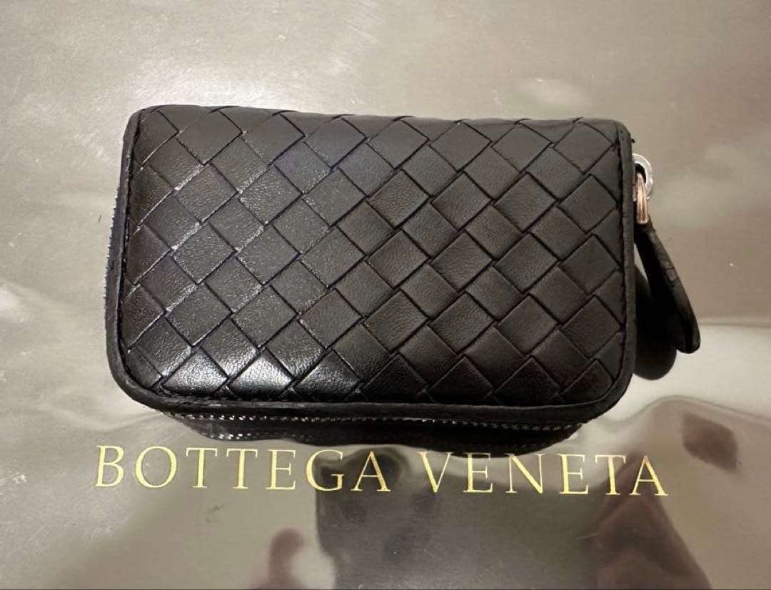 【美品】ボッテガヴェネタ イントレチャートケース/ラム/黒3️⃣✨✨