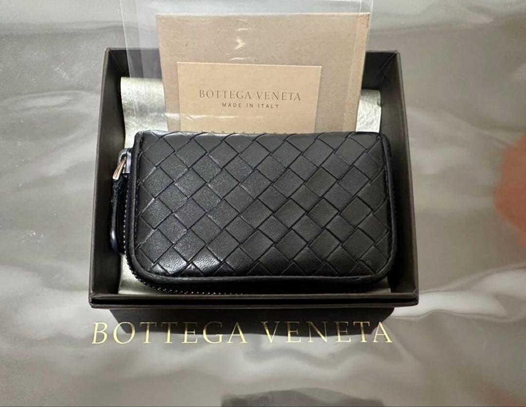 【美品】ボッテガヴェネタ イントレチャートケース/ラム/黒3️⃣✨✨