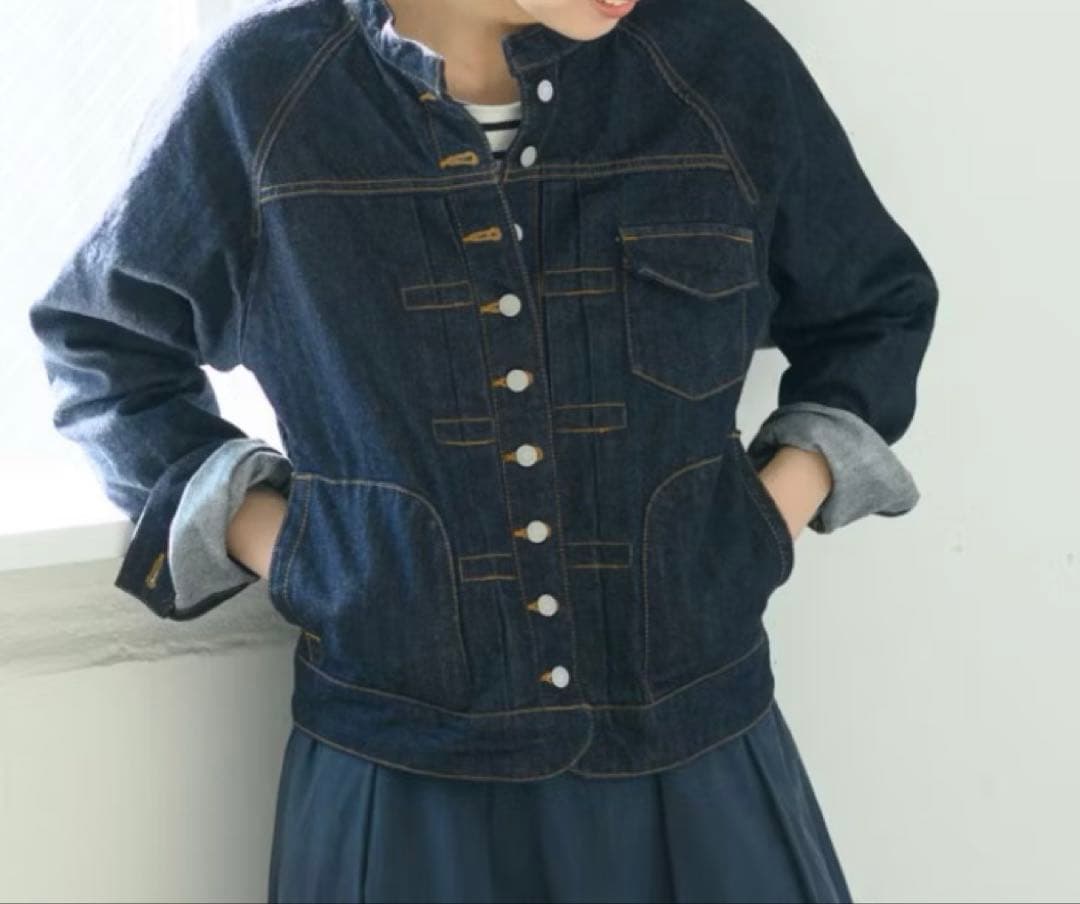 Si-Si-Si(スースースー)デニムバンドカラージャケット