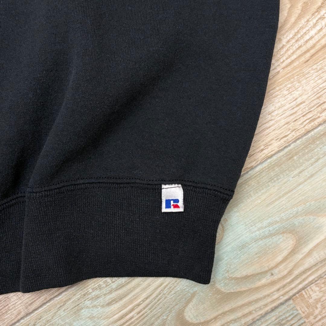 USA製 ラッセル スウェット ブラック 無地 ブランク XXL 前V