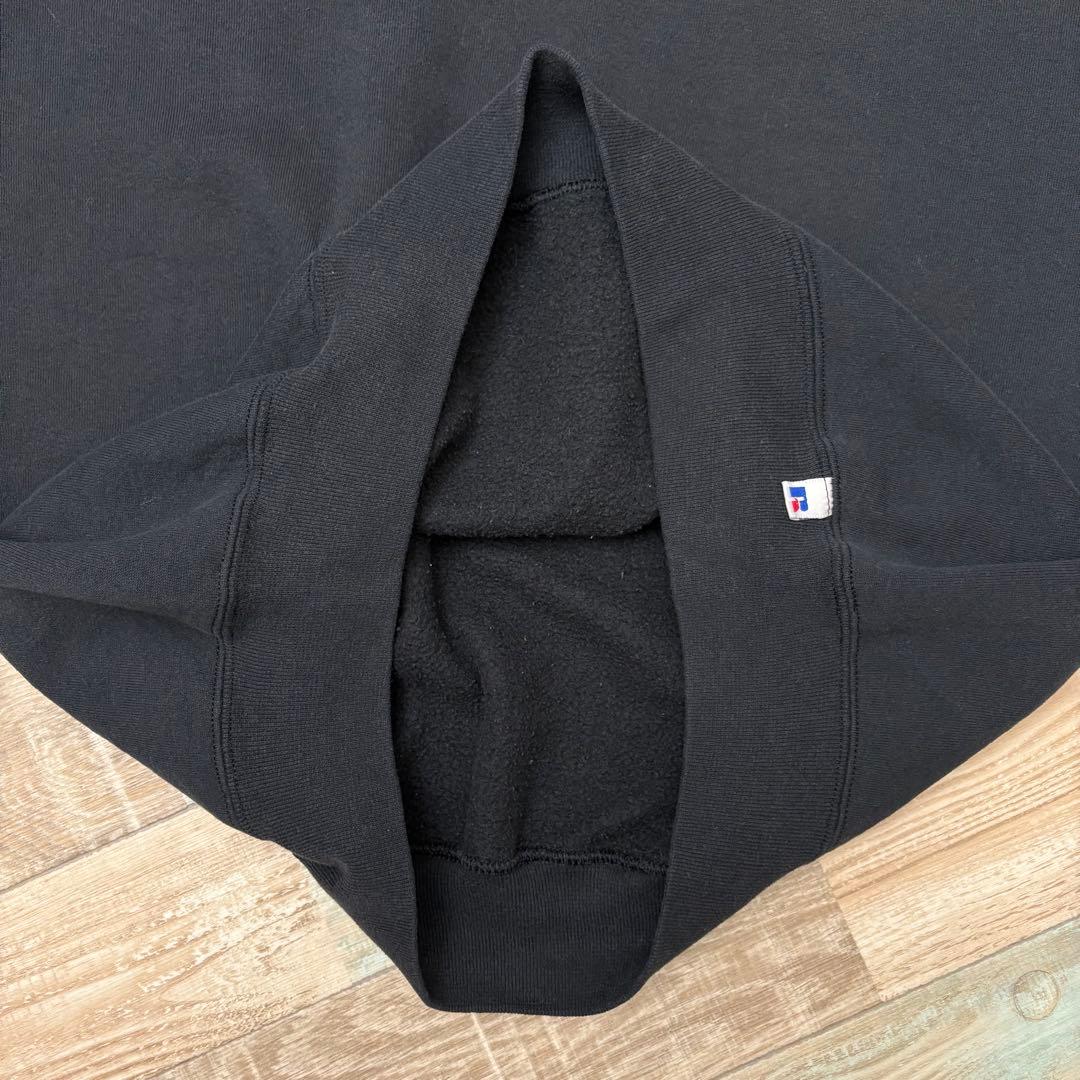 USA製 ラッセル スウェット ブラック 無地 ブランク XXL 前V