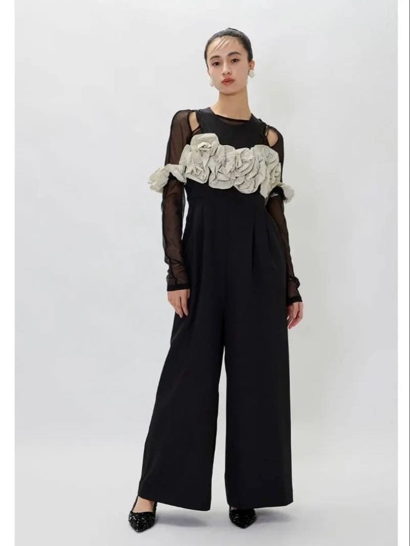 ANDRESD ruffled bustier pants dress Sサイズ