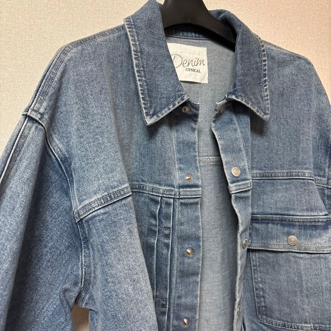 新品　Cynical シニカル　ライトブルー デニムジャケット Gジャン