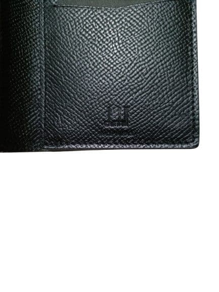 【新品未使用】ダンヒル 名刺入 シボ革 レザー 現行 証明書 箱付 ブラック