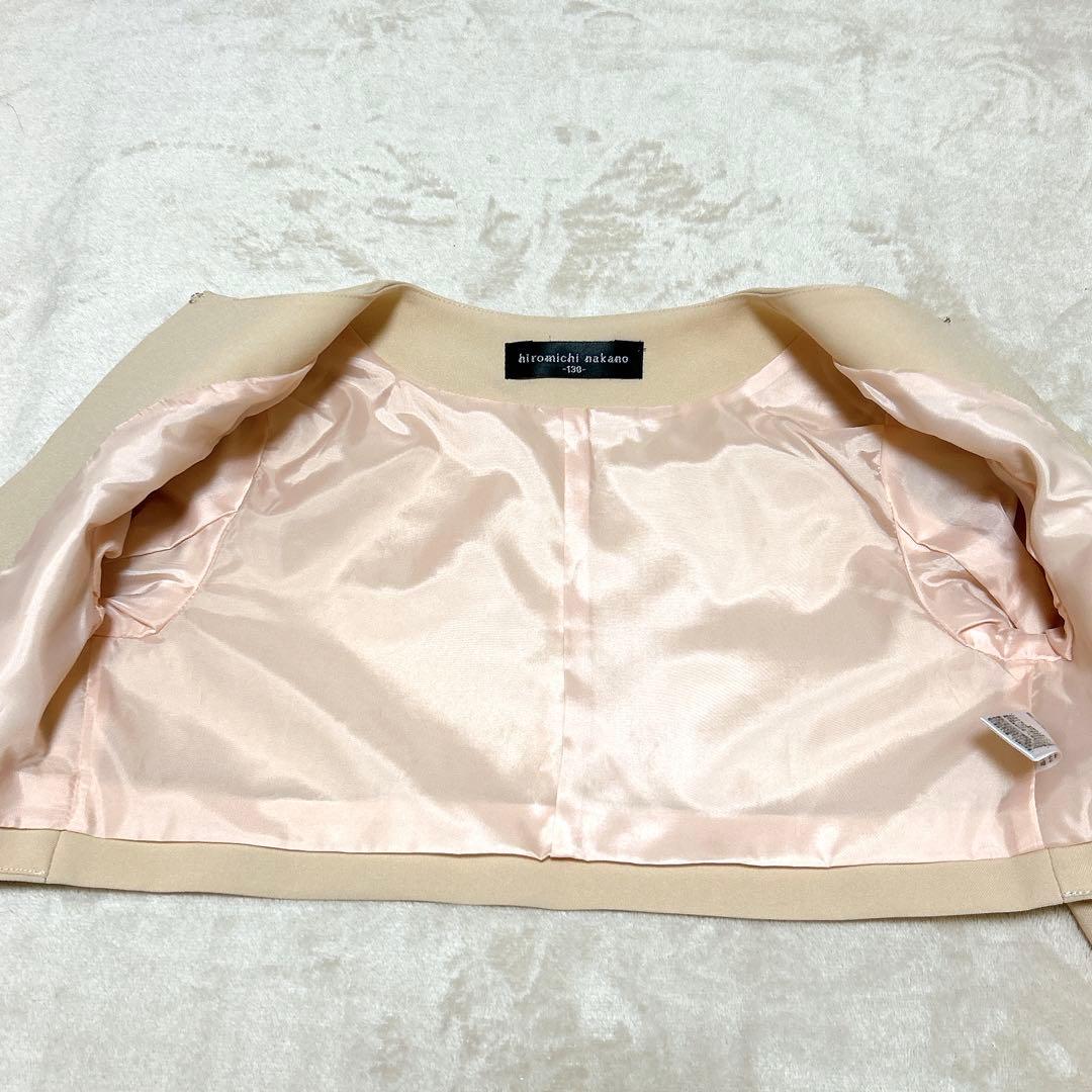 ☆ヒロミチナカノ☆フォーマル ワンピース 4点セット セーラー ベージュ 130