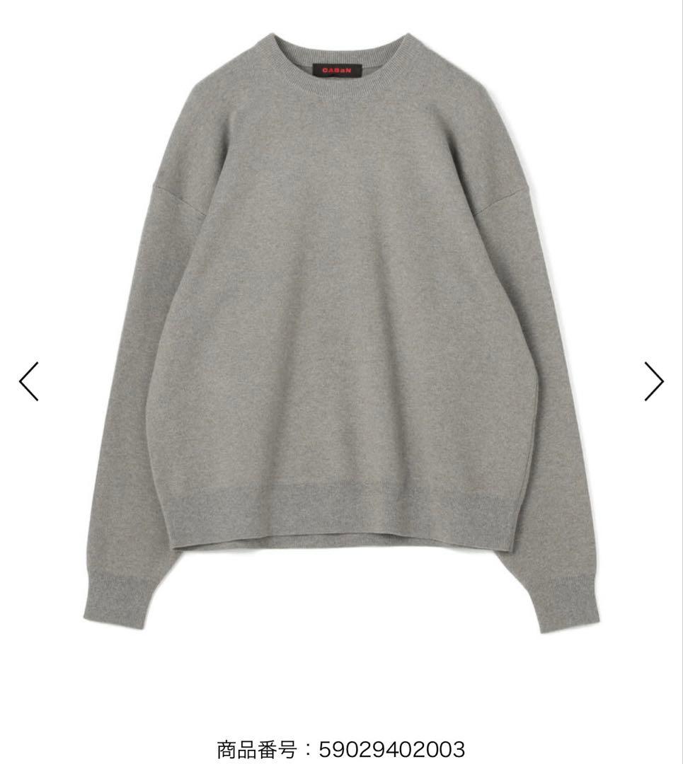 【即購入可】CABaN コットンカシミヤ クルーネックプルオーバー
