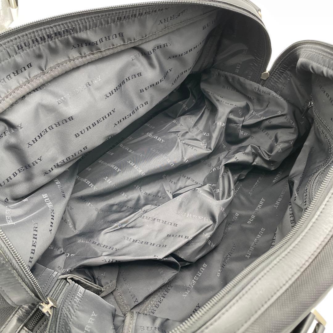 【希少】バーバリーゴルフ 2way ボストンバッグ ブラック ロゴ レザー　②