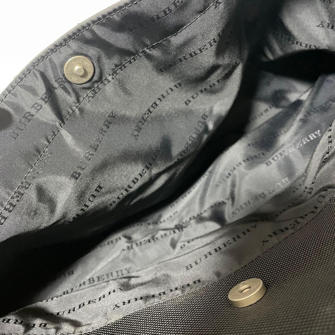 【希少】バーバリーゴルフ 2way ボストンバッグ ブラック ロゴ レザー　②