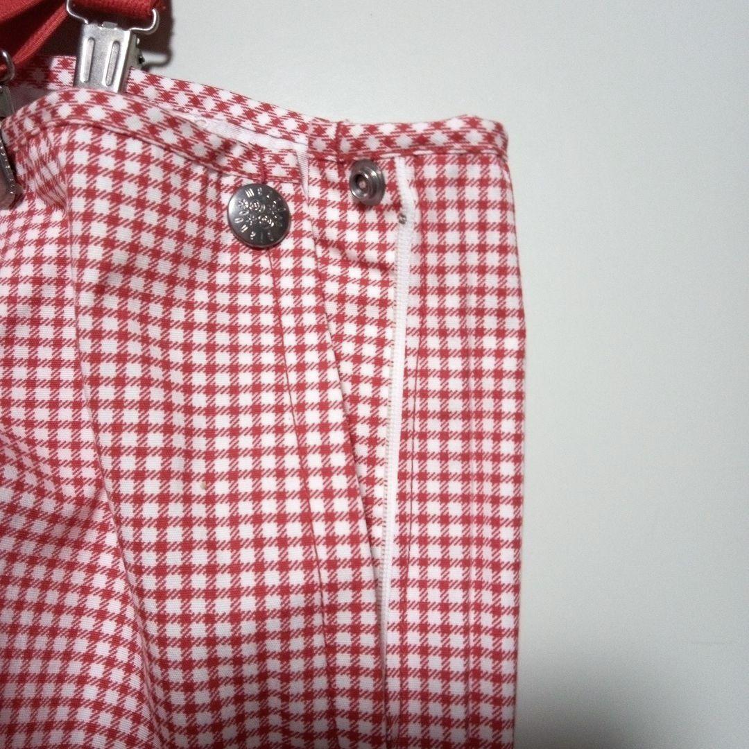 未使用品メゾピアノ　ベティ・ブープ 赤チェック スーツ　ジャケットショートパンツ